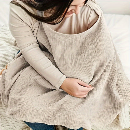 Breathable Cotton Nursing Blanket – Soft Comfort Cover for Mothers