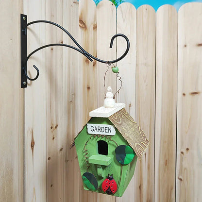 Heavy-Duty Metal Wall Hooks for Plant Hanging | Black Coated | Ideal for Lanterns & Baskets