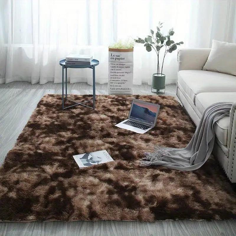 Soft Area Rug | Plush & Non-Slip | Tie-Dye Pattern | 31x47 inches