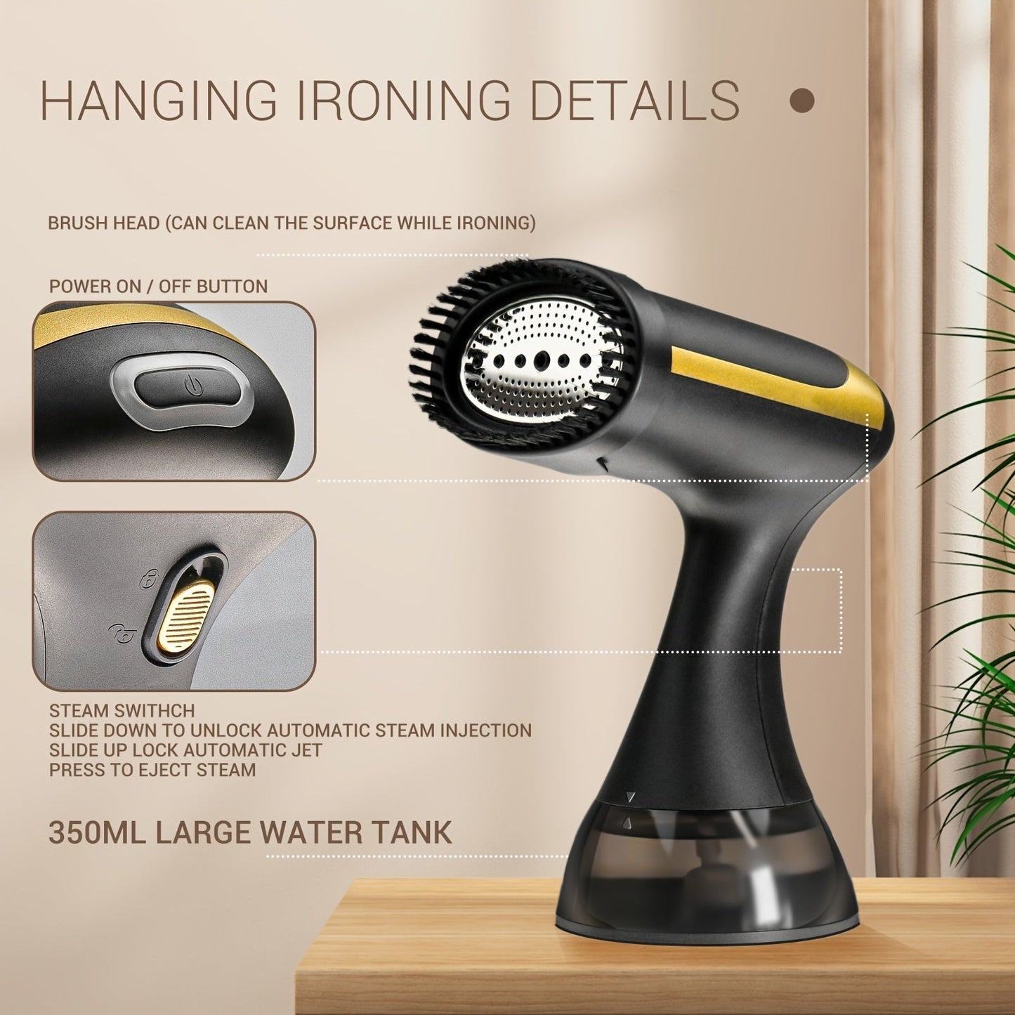 Portable Steamer Pro 1500W | Rapid Heat & Powerful Steam | Travel-Friendly Design
