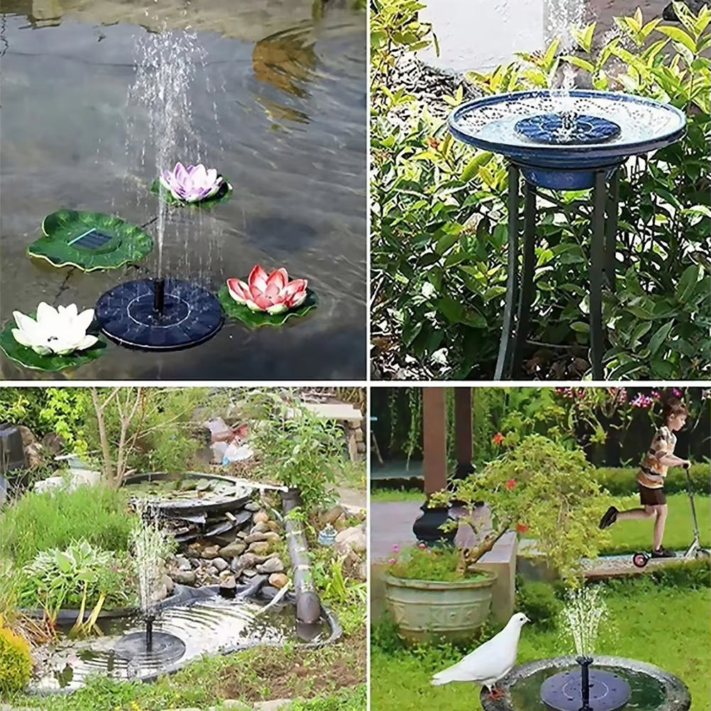 Solar-Powered Floating Water Fountain