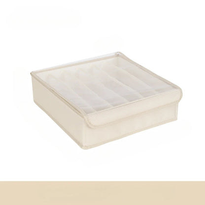 Underwear Storage Box with Clear Lid | Washable and Collapsible