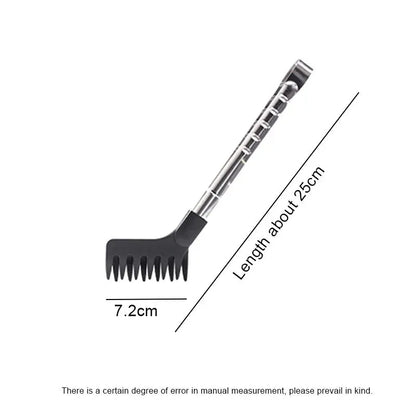 Stainless Steel Pasta Tongs | Heat Resistant & Non-Slip | Nylon Spatula Tongs | 28×7.5 cm