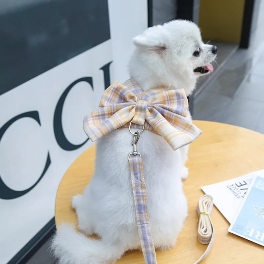 Stylish Dog Harness with Bow - Aurélien Design