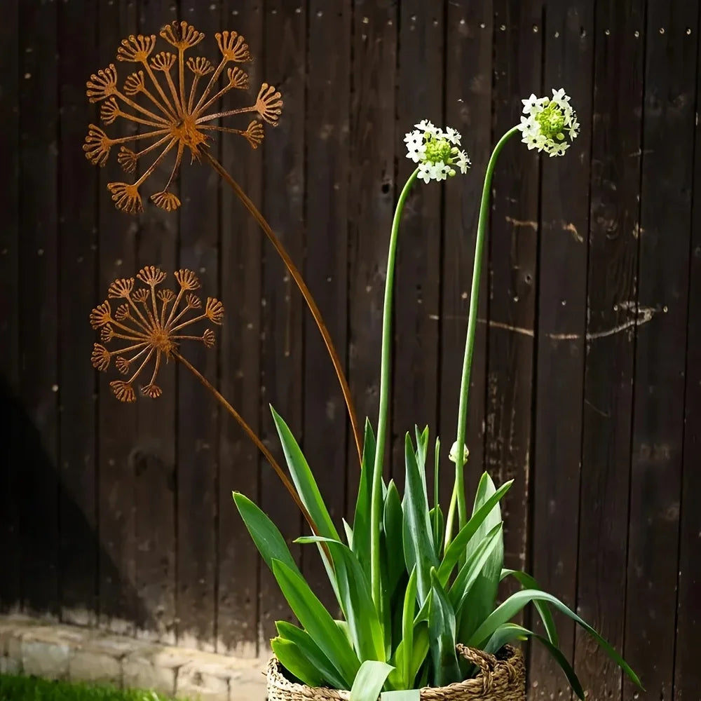 Decorative Metal Garden Stake Flower | Outdoor Bed and Balcony Decor