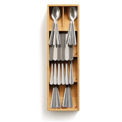 Bamboo Cutlery Organizer – Space-Saving Solution for Kitchen Drawers