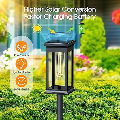 2-Pack Solar Garden Lights | IP65 Waterproof | Automatic On/Off | LED Pathway Lights