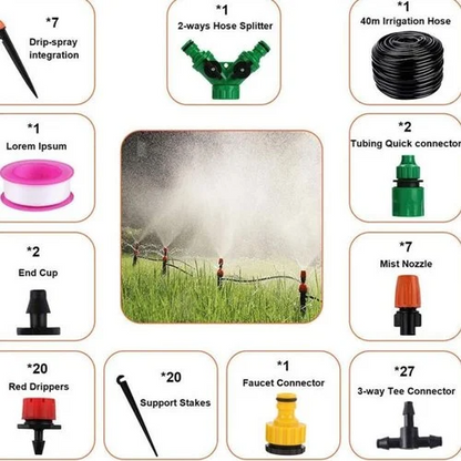 Smart Drip Irrigation System AquaFlow | Adjustable Nozzles & Easy Setup | Save Up to 70% Water