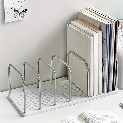 Modern Office Organizer for Desk | Vertical File and Book Holder | Minimalist Design | Plastic
