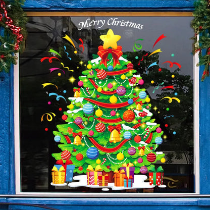 137-Piece Christmas Snowflake Window Sticker Set – Reusable PVC Decor for Winter and Holiday Glass Surfaces
