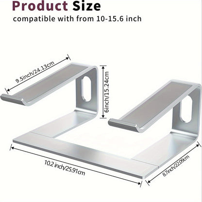 Ergonomic Ventilated Laptop Stand in Aluminum