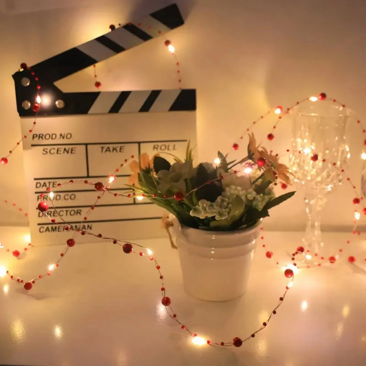 Pearl String Lights | 2m / 5m Length | 20 / 50 LEDs | Warm White | Battery Operated & Flexible