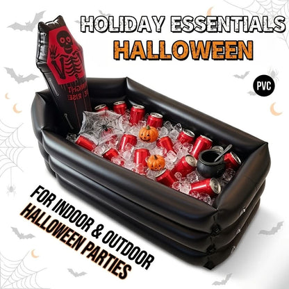 Inflatable Party Cooler Shaped Like a Halloween Tombstone