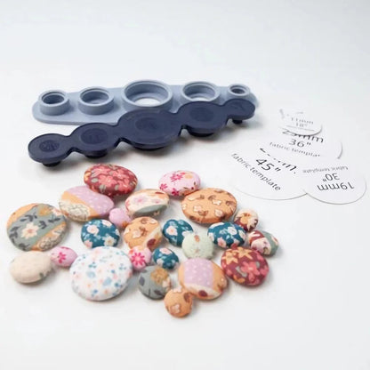 Custom Fabric Button Maker with One-Click Design System