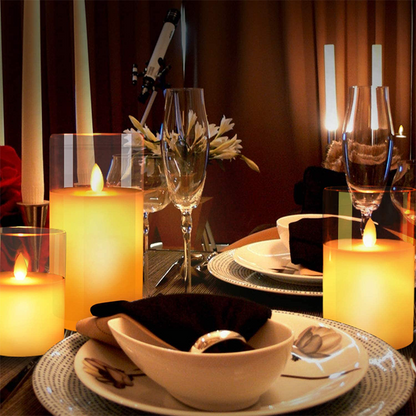 Safe Cozy Atmosphere with Realistic Flameless Candle Light