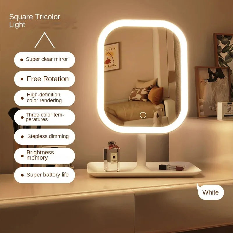 LED Makeup Mirror with 3 Color Lights | Touch Control | Contemporary Design