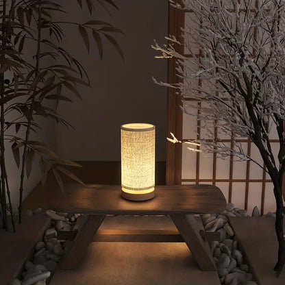 Linen Night Light for Bedroom - Atmospheric Table Lamp