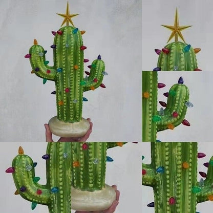 Vintage Luminous Cactus for Christmas Decor