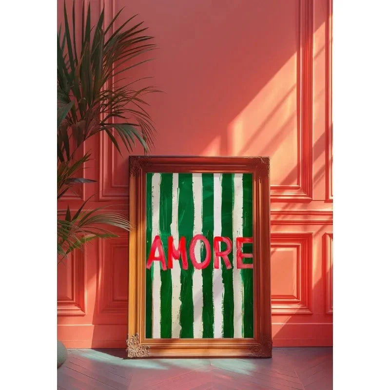 Green Striped Psychedelic Wall Decoration