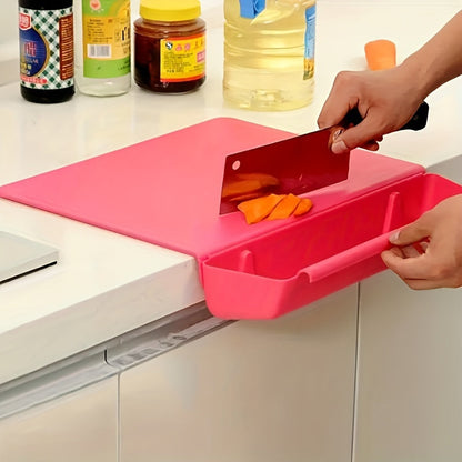 Portable Meal Prep Storage Box with Cutting Board and Chopping Tray