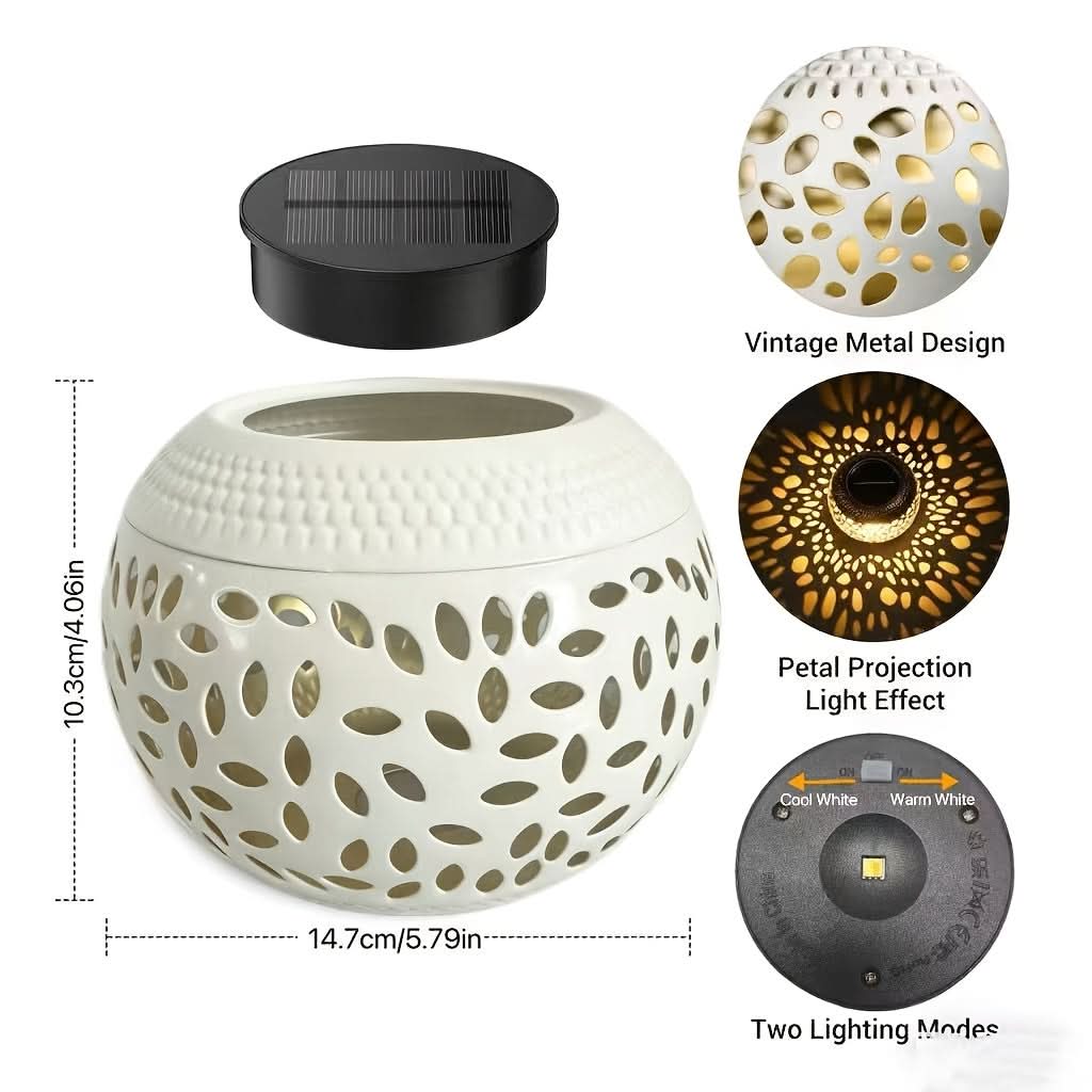 Portable Solar-Powered Table Lamp for Cozy Outdoor Illumination