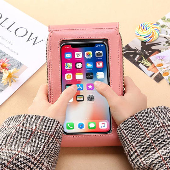 Smart Access Crossbody Bag with Touchscreen Window