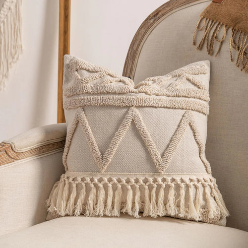 Textured Loop Yarn Pattern Pillow Covers 45x45 cm | Soft Boho and Scandi Decor