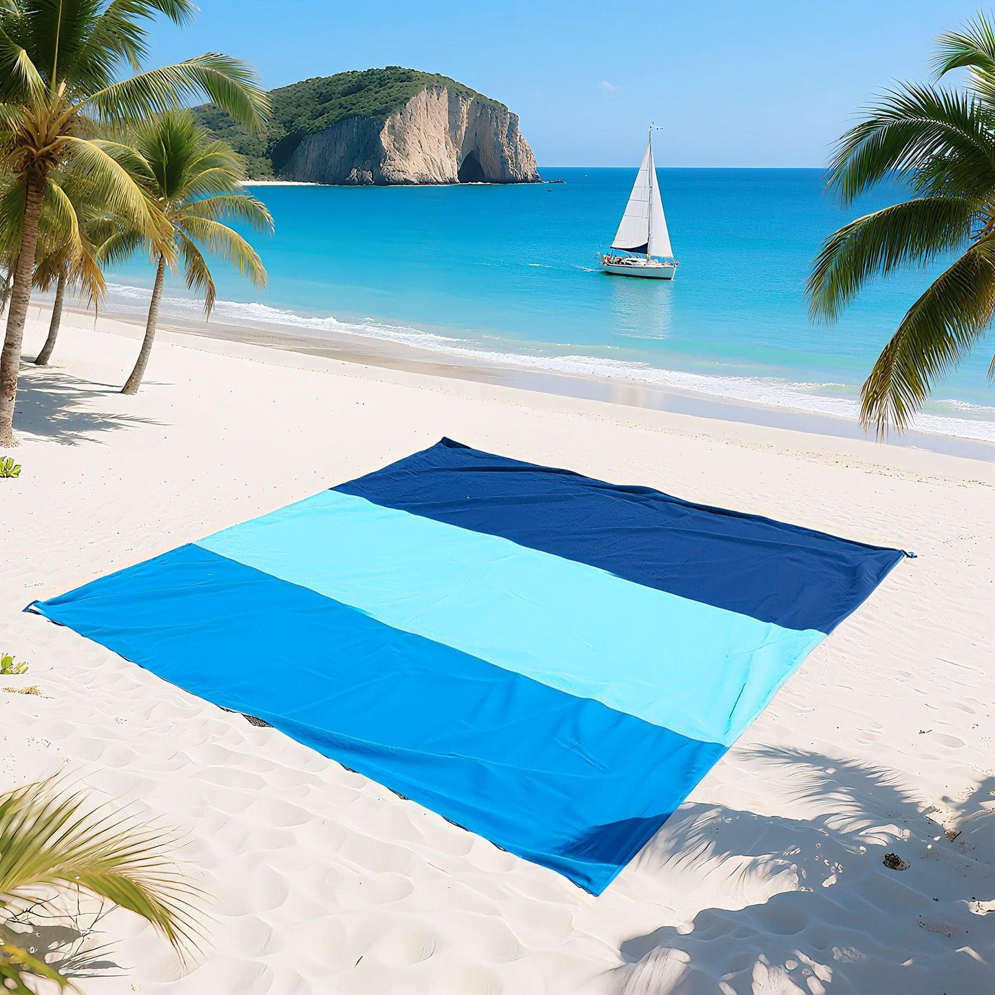Large Beach Mat – Sand Resistant Outdoor Blanket