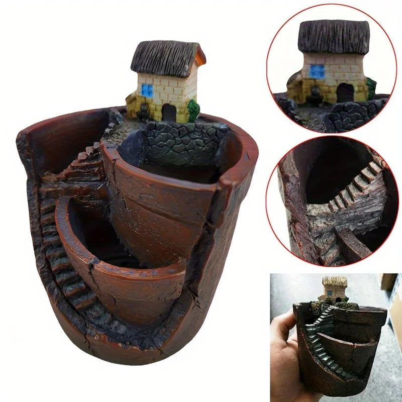 Mini Succulent Planter with Nordic Design | Innovative Resin Pot | 9 x 8.5 cm