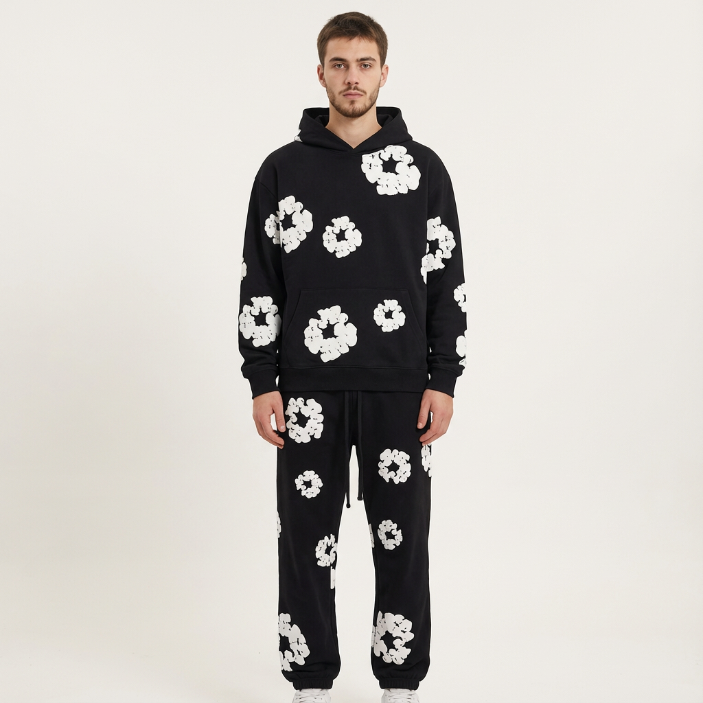 Chic Spring Sweatshirt for Men – Elegant Floral Design and Comfort
