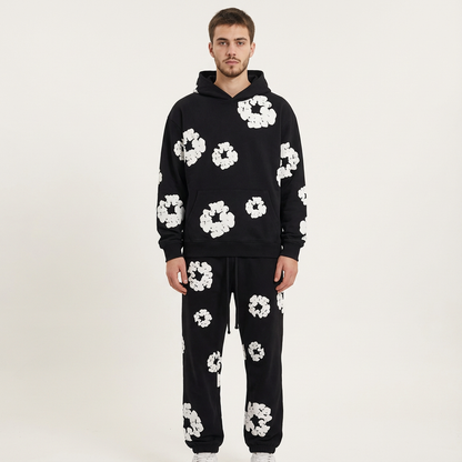 Chic Spring Sweatshirt for Men – Elegant Floral Design and Comfort