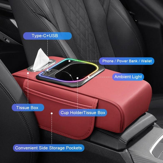 Comfortable Car Seat Organizer and Charger for Long Trips