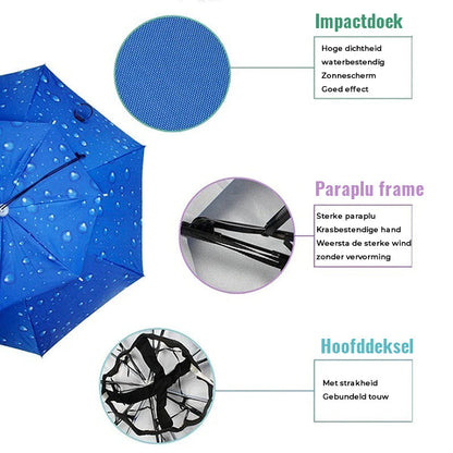 Hands-Free Sun and Rain Protection Hat – Stay Fully Covered