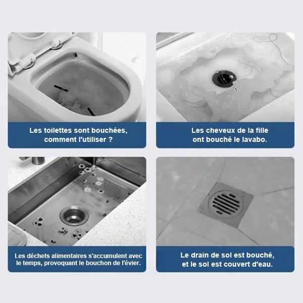 Quickly Eliminates Stubborn Clogs for Clear Drains