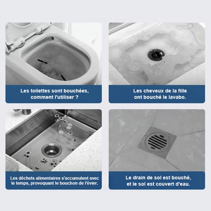 Quickly Eliminates Stubborn Clogs for Clear Drains
