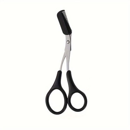 Mini Trimmer with Comb and Scissors for Eyebrow Grooming