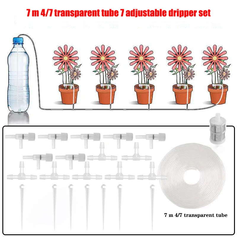 Irrigation Kit for Gardens with Adjustable Valve – Ideal for Potted Plants & Greenhouses