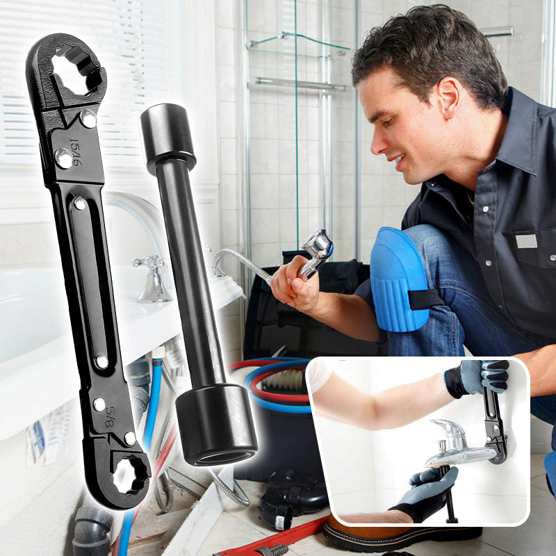 Precision Pipe Wrench Set | Adjustable Wrench & Angle Valve Tool