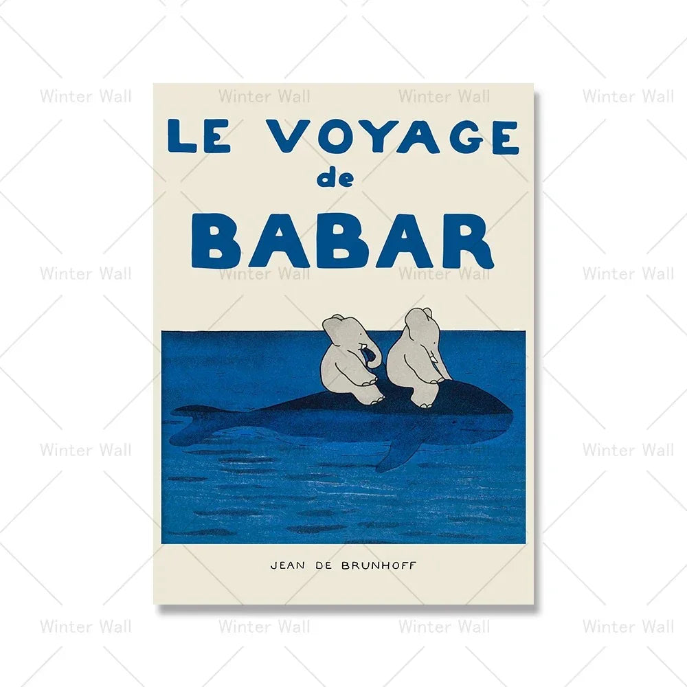 Home Decor with Babar Themed Educational Wall Art