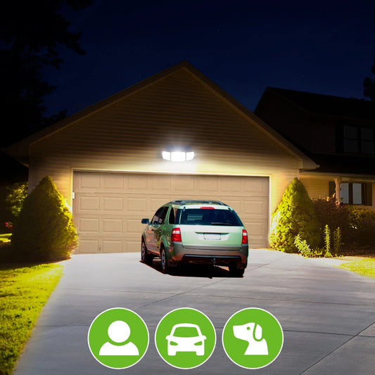 Solar LED Outdoor Light with Motion Sensor | Triple Heads & Modes | IP65 Waterproof