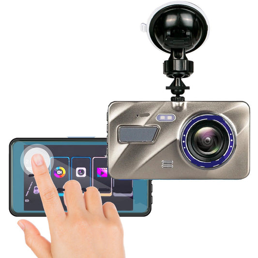 Dual Lens 1080P Dash Camera - Front and Rear View with Night Vision and Motion Alert