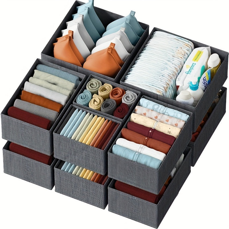 12-Piece Folding Organizer Set for Baby and Kids Clothing – Lightweight and Hygienic, Perfect for Drawers