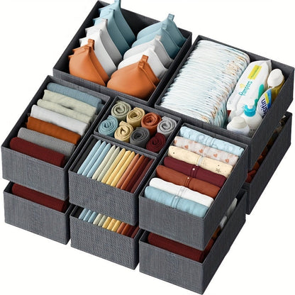 12-Piece Folding Organizer Set for Baby and Kids Clothing – Lightweight and Hygienic, Perfect for Drawers