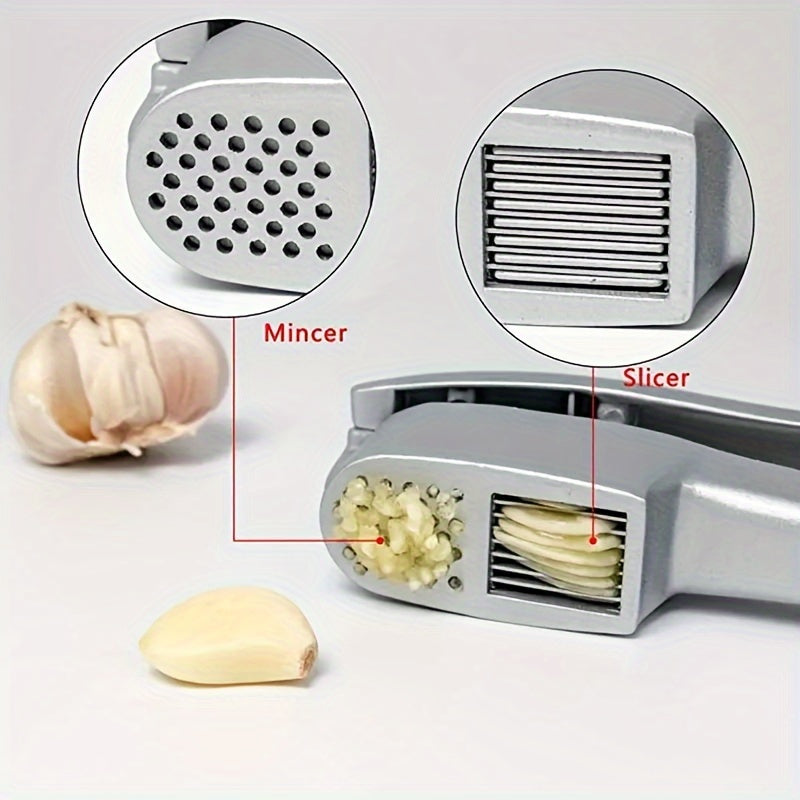 Efficient Garlic Crusher & Chopper in Durable Aluminum