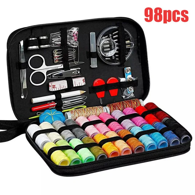 68-Piece Sewing Kit with Accessories and Thread Box for Crafting