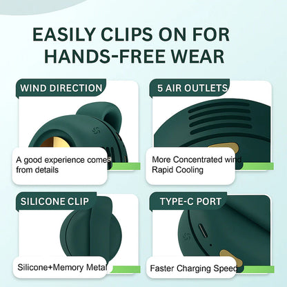 Hands-Free Adjustable Airflow – Stay Cool Anywhere