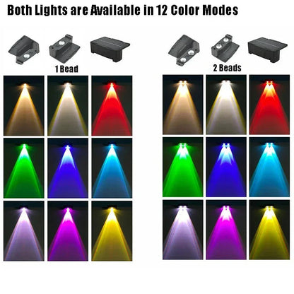 Solar Wall Light with 12 Color LED - Waterproof IP65