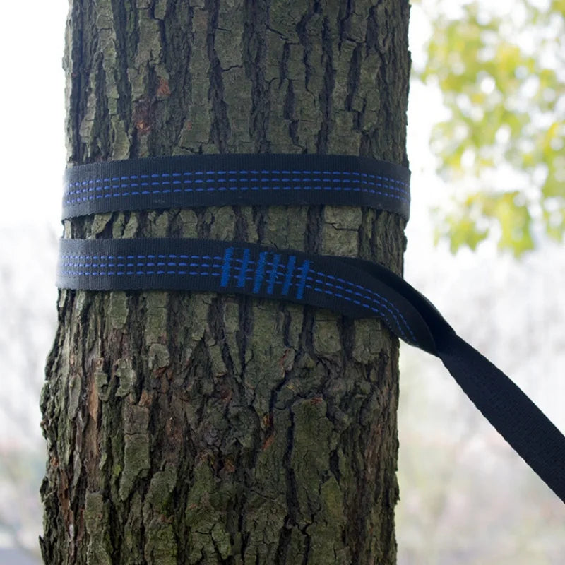 Hammock Suspension Set with 272 kg Load Capacity | Polyester Straps with 5 Rings | Pack of 2