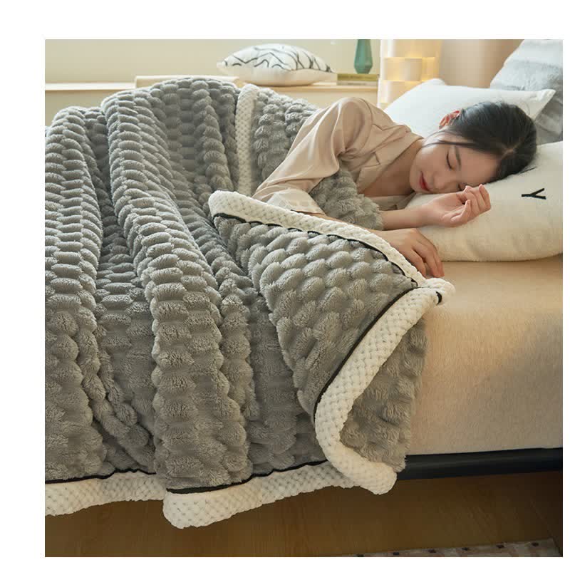 Thick Reversible Coral Fleece Blanket