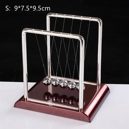 Kinetic Pendulum with Steel and Wooden Balls | Continuous Motion Educational Physics Decor